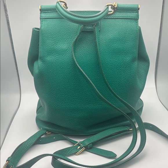 Dolce & Gabbana Sicily Leather Backpack in Rare Green, good used condition - Picture 5 of 16